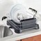 mDesign Alloy Steel Sink Dish Drying Rack Holder with Swivel Spout